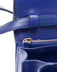 Box Calfskin Medium Classic Box Flap Bag Indigo