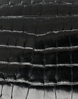 Shiny Alligator Monochrome Constance Long Wallet Black