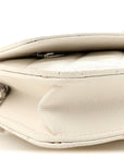 Caviar Quilted CHNL 19 Wallet On Chain WOC White Pink