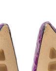 Gloss Calfskin Crocodile Embossed Punta Wedge Heels 40 Venom