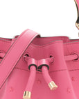 Calfskin Star Studded Bon Bon Bucket Bag Candy Pink