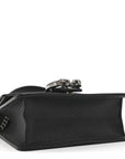 Dollar Calfskin Crystal Mini Dionysus Top Handle Bag Black Crystal