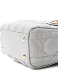 Lambskin Cannage Mini Lady D1OR Gray Opaline