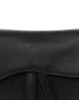 Grained Calfskin Saddle Bag Black