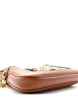New Canvas Charisma Calfskin Crystal GG Monogram Mini Jackie 1961 Hobo Camel Ebony