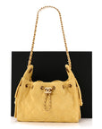 Suede Quilted Mini CHNL 25 Handbag Yellow