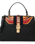 GCCIssima Signature Medium Sylvie Top Handle Bag Black