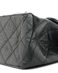 Aged Calfskin Quilted 2.55 Reissue 227 Flap Black