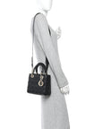 Lambskin Cannage Small My ABCD1OR Lady D1OR Black