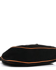 Nubuck Medium New Jackie Shoulder Bag Black Orange