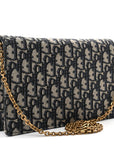 Oblique Saddle Chain Pouch Blue