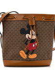 X DISNEY Mini Vintage GG Supreme Monogram Bucket Bag Beige Vintage Sun Oil