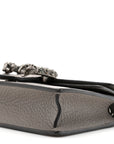 Dollar Calfskin Crystal Super Mini Dionysus Shoulder Bag Dusty Grey Black Diamond