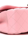 Caviar Quilted Jumbo Double Flap Pink