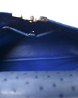 Ostrich Capucines MM Saphir