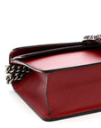 Dollar Calfskin Enamel Dionysus Shoulder Bag Hibiscus Red Electric Blue