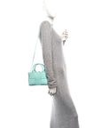 Grained Calfskin Maxi Intrecciato Mini Arco Tote Pale Blue