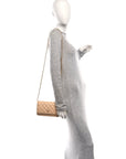 Caviar Quilted Wallet on Chain WOC Beige