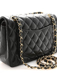 Lambskin Quilted Small Double Flap Black