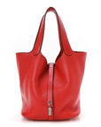 Taurillon Clemence Picotin Lock 22 MM Rouge Tomate