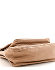 Crinkled Calfskin Matelasse Monogram Medium Niki Chain Satchel Light Taupe
