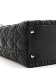 Lambskin Cannage Medium Lady D1OR Black