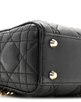 Lambskin Cannage Mini Lady D1OR Black