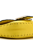 Cuoio Roma Sellerissima Nappa Sintetica Tape Stitch Mini Baguette Acid Yellow