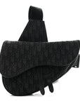 Oblique Mens Saddle Bag Black