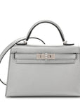 Metallic Chevre Chamkilight Mini Kelly Sellier 20 Argent