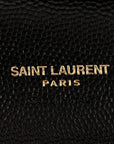 Grain De Poudre Matelasse Chevron Monogram Envelope Clutch Black