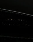 Calfskin Crocodile Embossed Medium Classic Monogram Kate Tassel Satchel Black