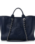 Calfskin Medium Deauville Navy