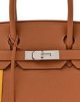 Togo Swift Officier Birkin 30 Gold Ambre