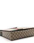 GG Supreme Monogram Web Flap Messenger Bag Black