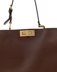 Vitello Large Soft Peekaboo Mogano