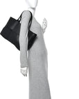 Grained Calfskin Maxi Intrecciato Arco Black