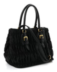 Tessuto Nylon Gaufre Tote Black