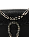 Pebbled Calfskin Small Dionysus Shoulder Bag Black