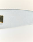 Shiny Lambskin Quilted Pearl Twist Mini Square Flap White