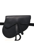 Ultra Matte Calfskin Saddle Belt Bag Black