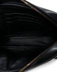 Calfskin Matelasse Monochrome Monogram Mini Lou Camera Bag Black