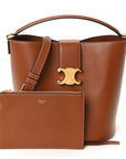 Smooth Calfskin Triomphe Medium Louise Bag Tan