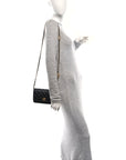 Pearly Caviar Quilted Fit For You Wallet On Chain WOC Black