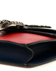 Calfskin Crystal Snake Embroidered Mini Dionysus Shoulder Bag Mystic White Hibiscus Red Blue Agata