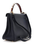 Togo Horseshoe Au Galop Kelly Retourne 28 Bleu Nuit Rouge H Fauve