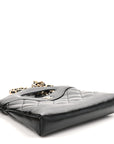 Shiny Crumpled Calfskin Quilted Nano 31 Shopping Bag Black