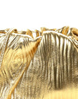 Metallic Bark Calfskin The Mini Pouch Gold