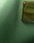 Lambskin Quilted Mini Rectangular Flap Green
