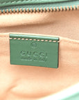 Calfskin Matelasse Small GG Marmont Chain Shoulder Bag Emerald Green